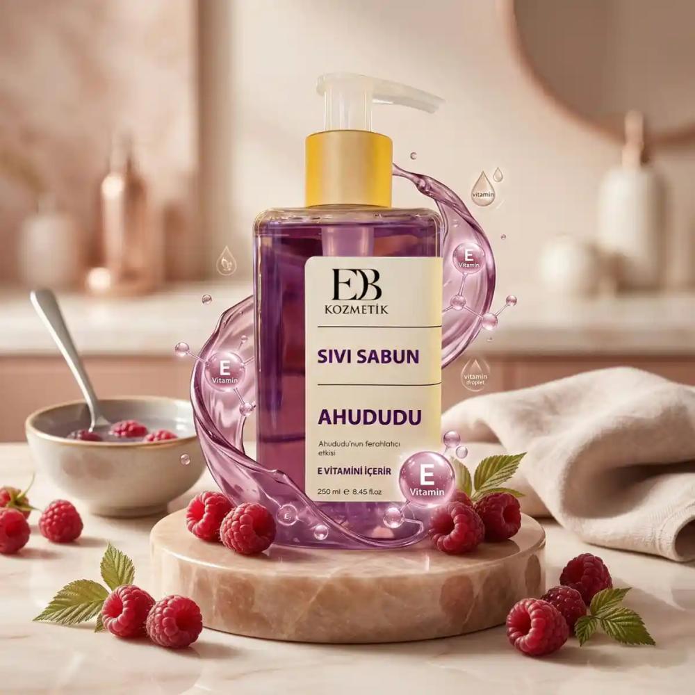 Ahududu Kokulu E Vitaminli Sıvı Sabun (250 ml)
